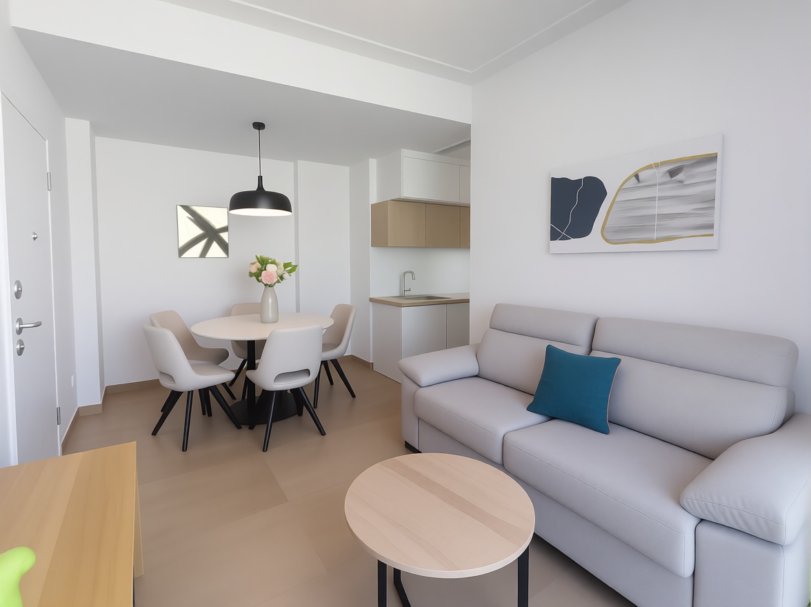 Seafront attic in Torrevieja — Living room