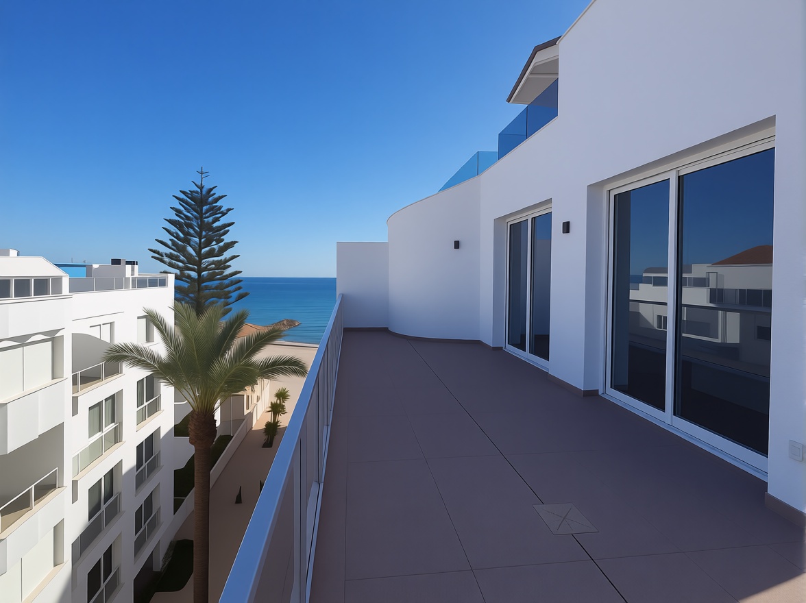 Seafront attic in Torrevieja — Sea terrace