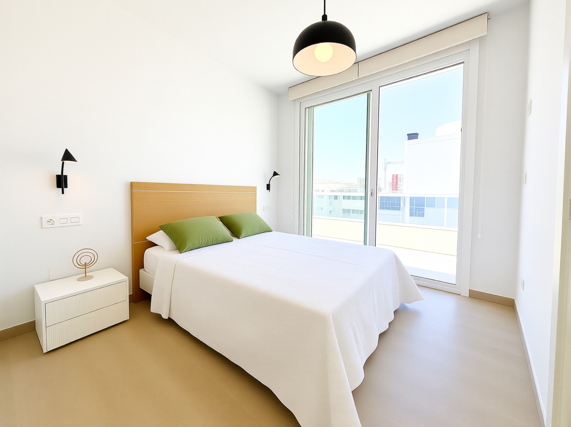 Seafront attic in Torrevieja — Bedroom