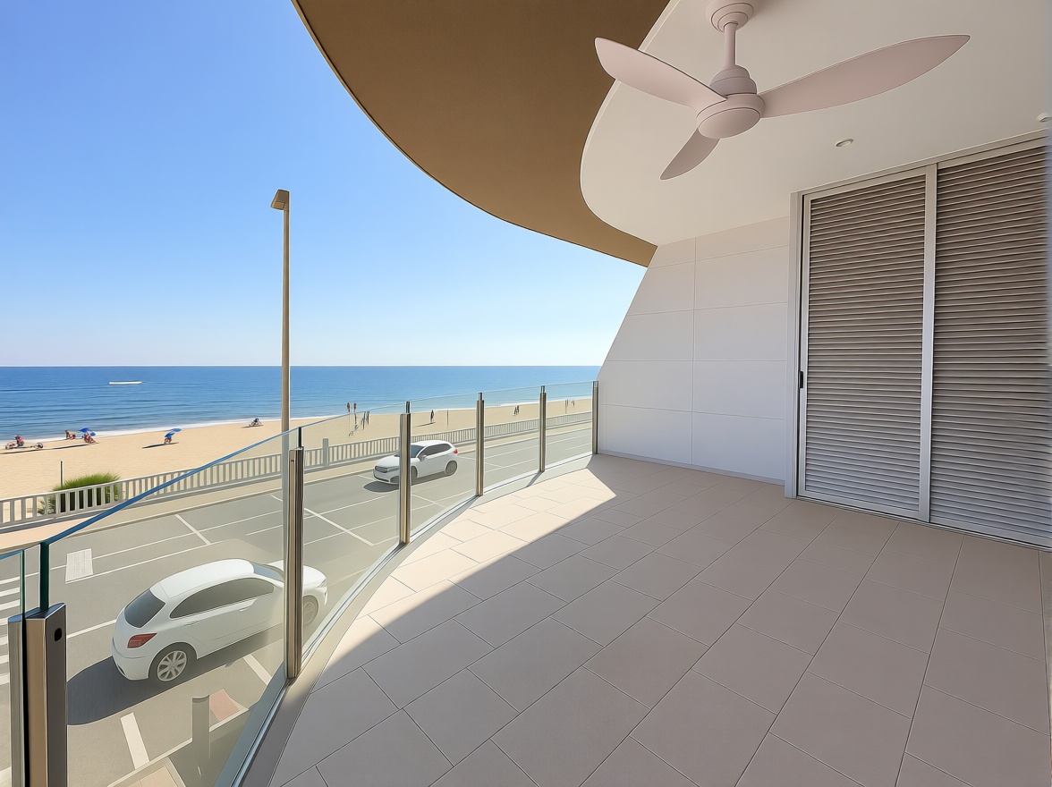 Beachfront flat in Torrevieja — Sea terrace