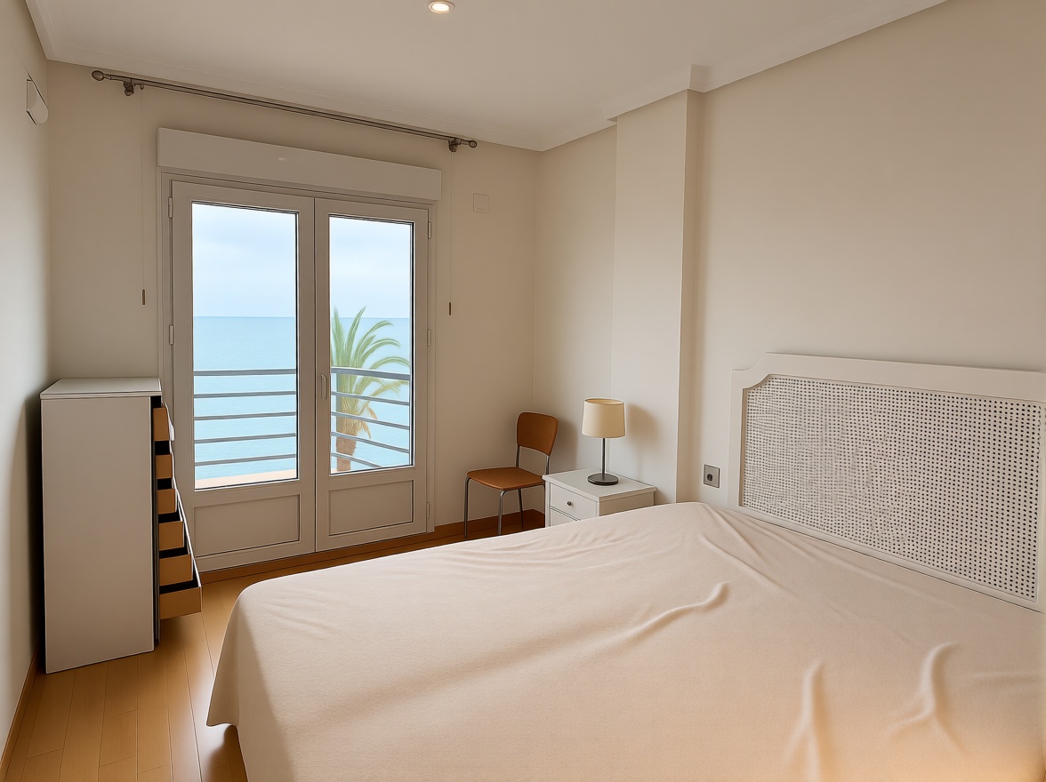 Piso en primera línea de playa en Torrevieja — Dormitorio