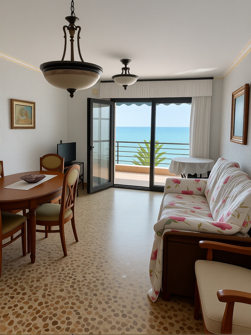 Beachfront flat in Torrevieja — Living room