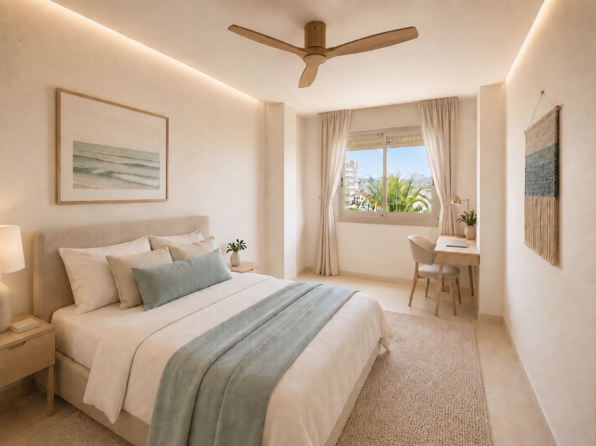 Piso en primera línea de playa en Torrevieja — Dormitorio