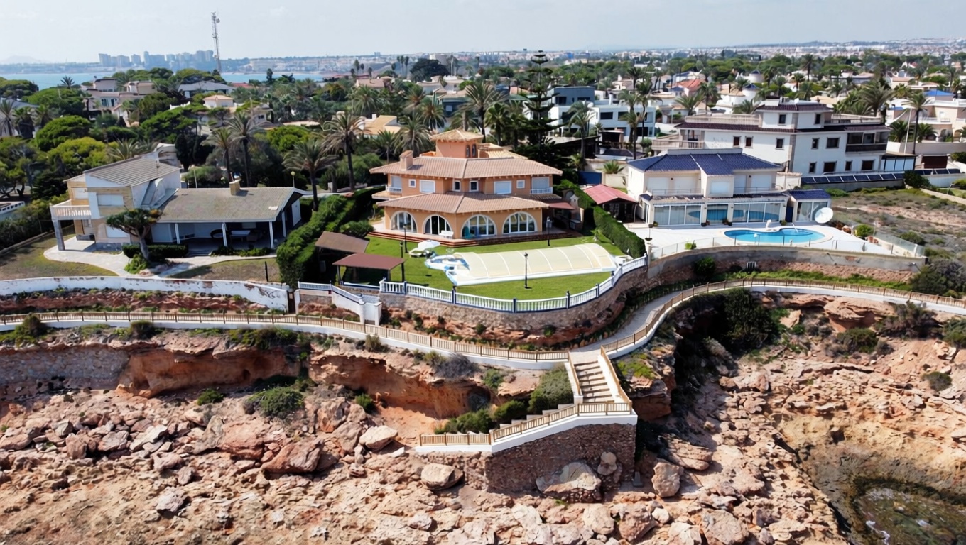 Chalet con acceso directo a playa en Orihuela — Aérea