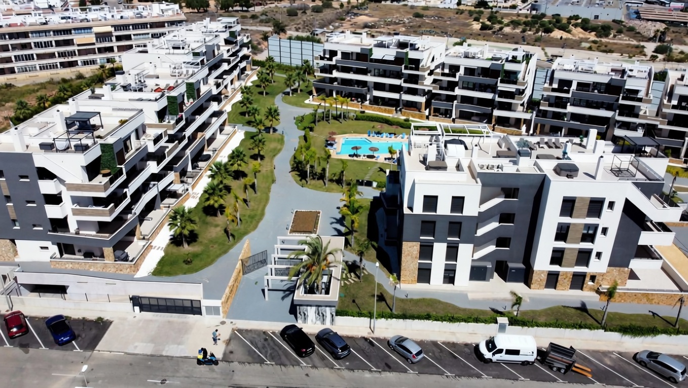 Penthouse in erste Meereslinie in Orihuela — Luftbild