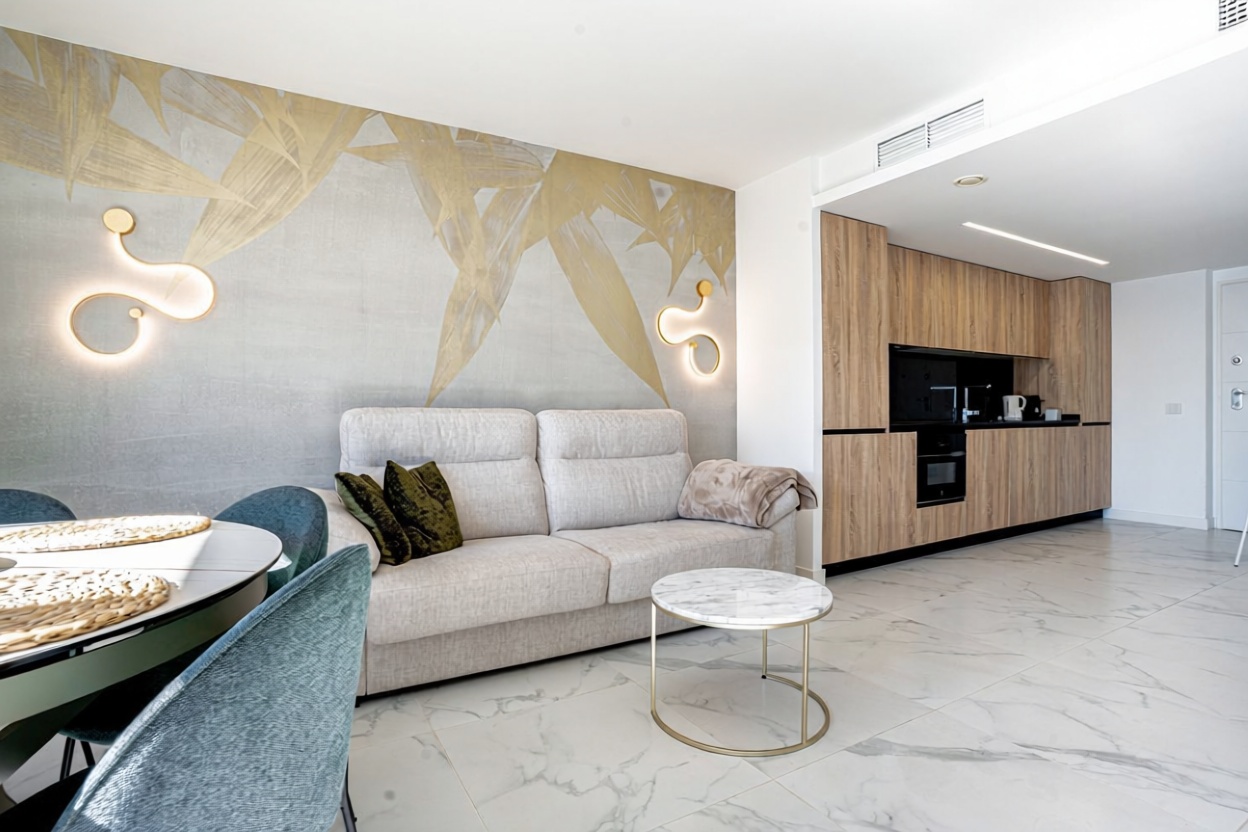 Appartement en première ligne de plage à Orihuela — Séjour