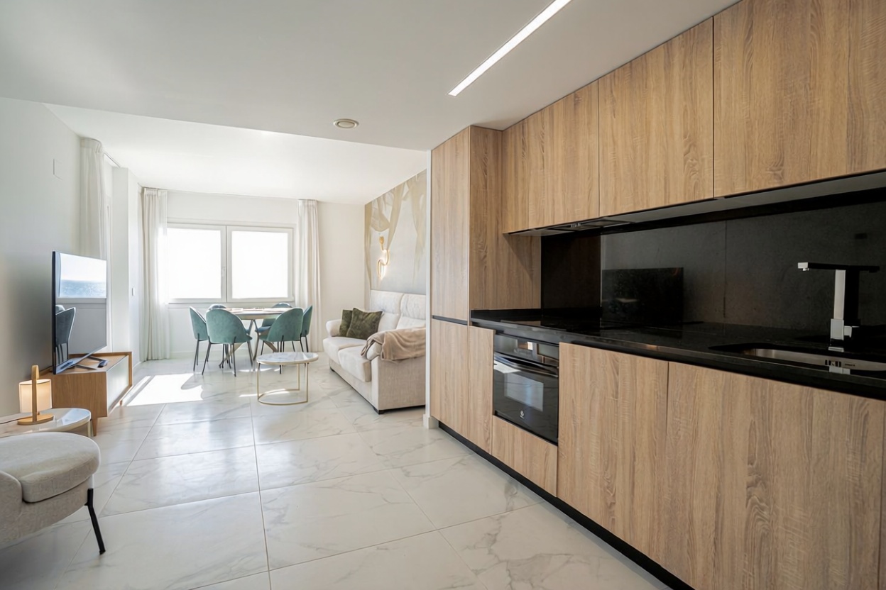 Appartement en première ligne de plage à Orihuela — Cuisine