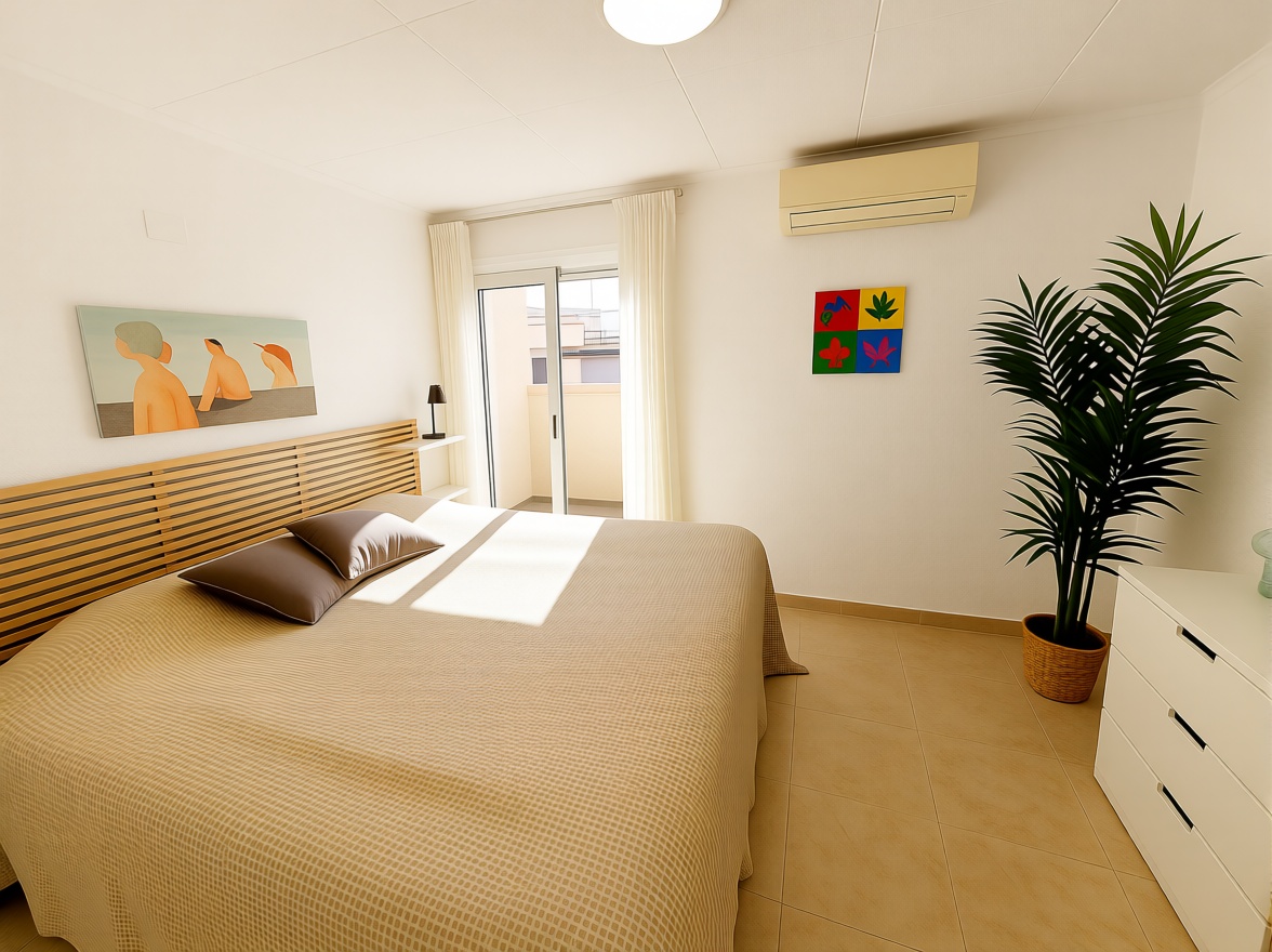 Chalet con acceso directo a playa en Pilar de la Horadada — Dormitorio