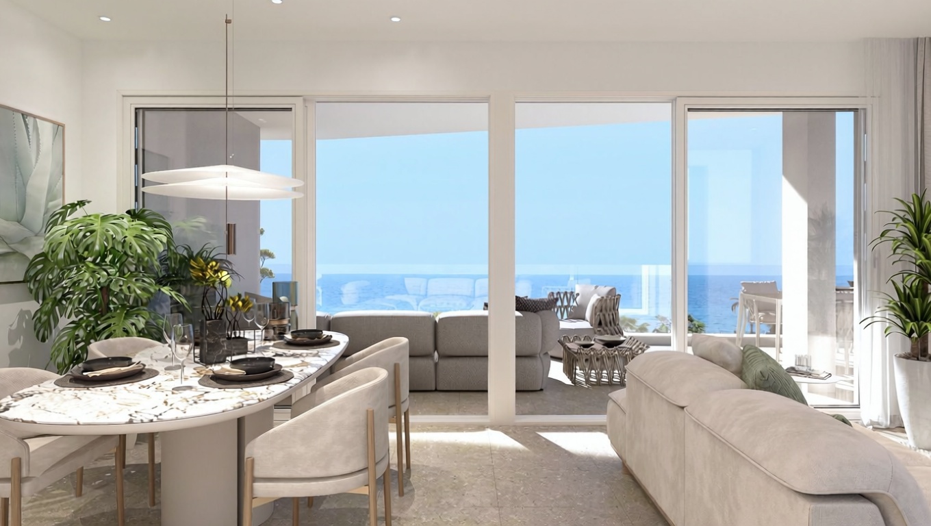 Apartamento em primeira linha de praia em Pilar de la Horadada — Sala