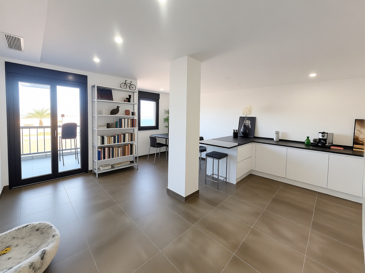 Ático en primera línea de mar en Pilar de la Horadada — Salón