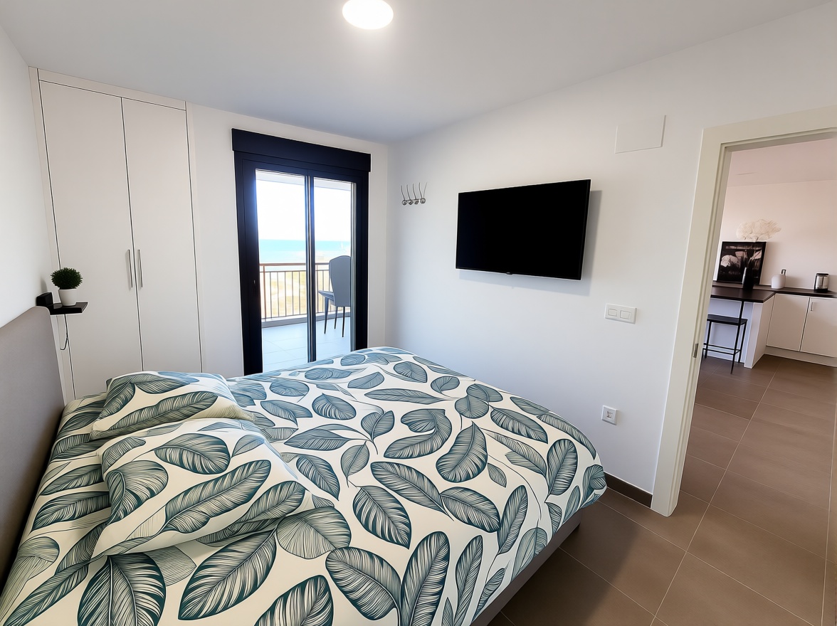 Ático en primera línea de mar en Pilar de la Horadada — Dormitorio