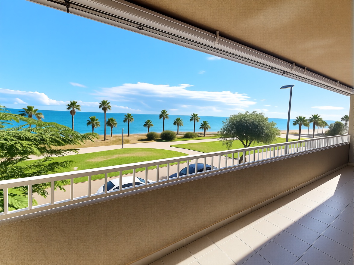 Piso en primera línea de playa en Pilar de la Horadada — Terraza mar