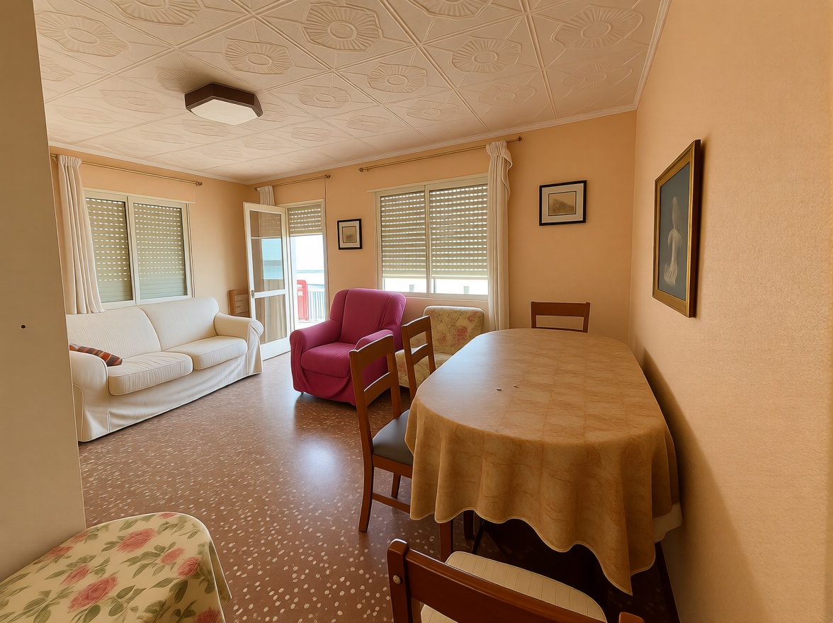 Appartement en première ligne de plage à San Pedro del Pinatar — Séjour