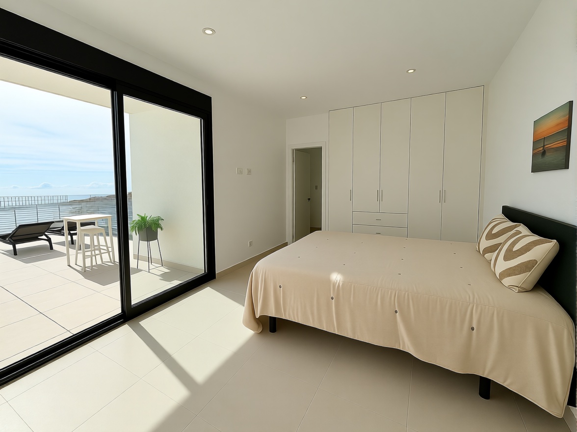 Dúplex en primera línea de playa en San Pedro del Pinatar — Dormitorio