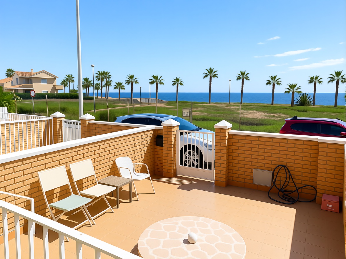 Chalet avec accès direct à la plage à Los Alcázares — Terrasse mer