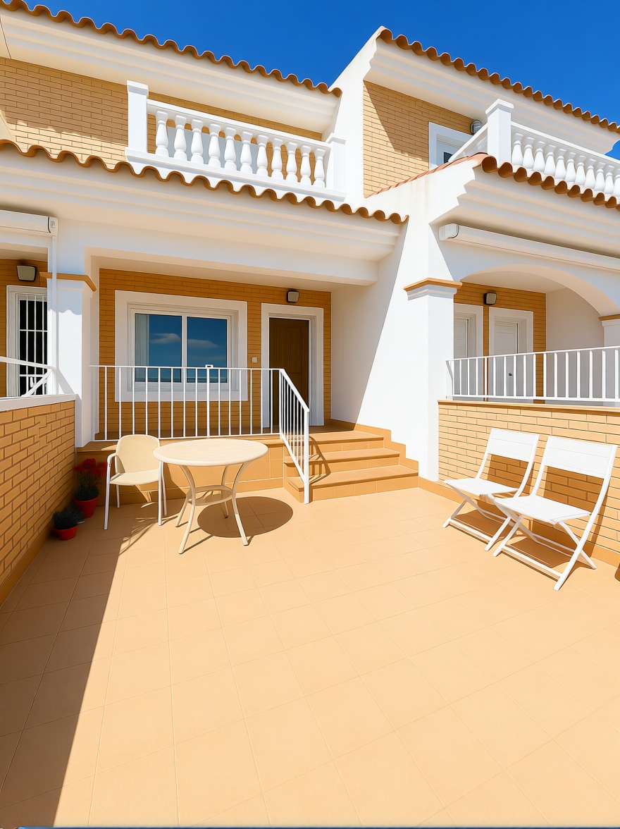 Chalet avec accès direct à la plage à Los Alcázares — Terrasse