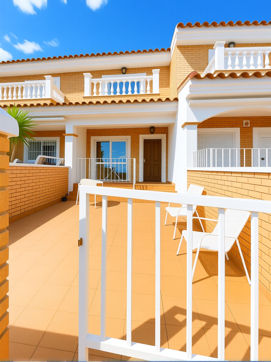 Chalet avec accès direct à la plage à Los Alcázares — Terrasse mer