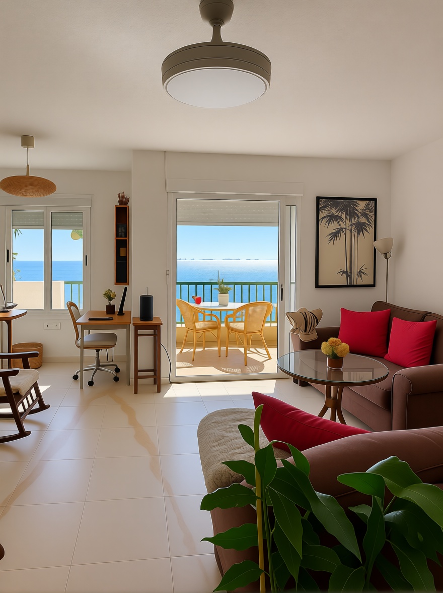 Appartement en première ligne de plage à Los Alcázares — Séjour