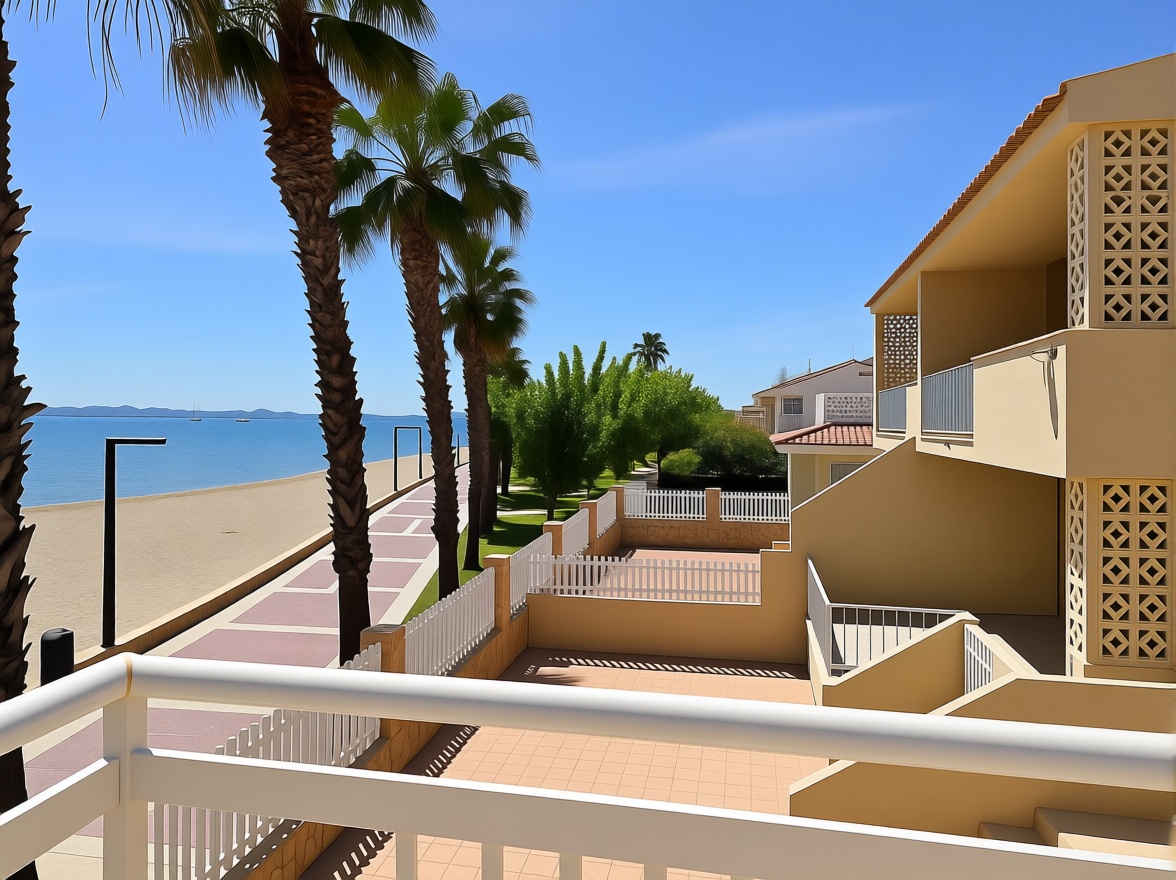 Appartement en première ligne de plage à Los Alcázares — Terrasse mer