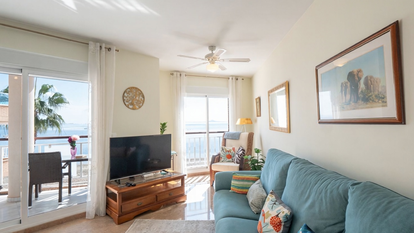 Wohnung in erste Strandlinie in Los Alcázares — Wohnzimmer