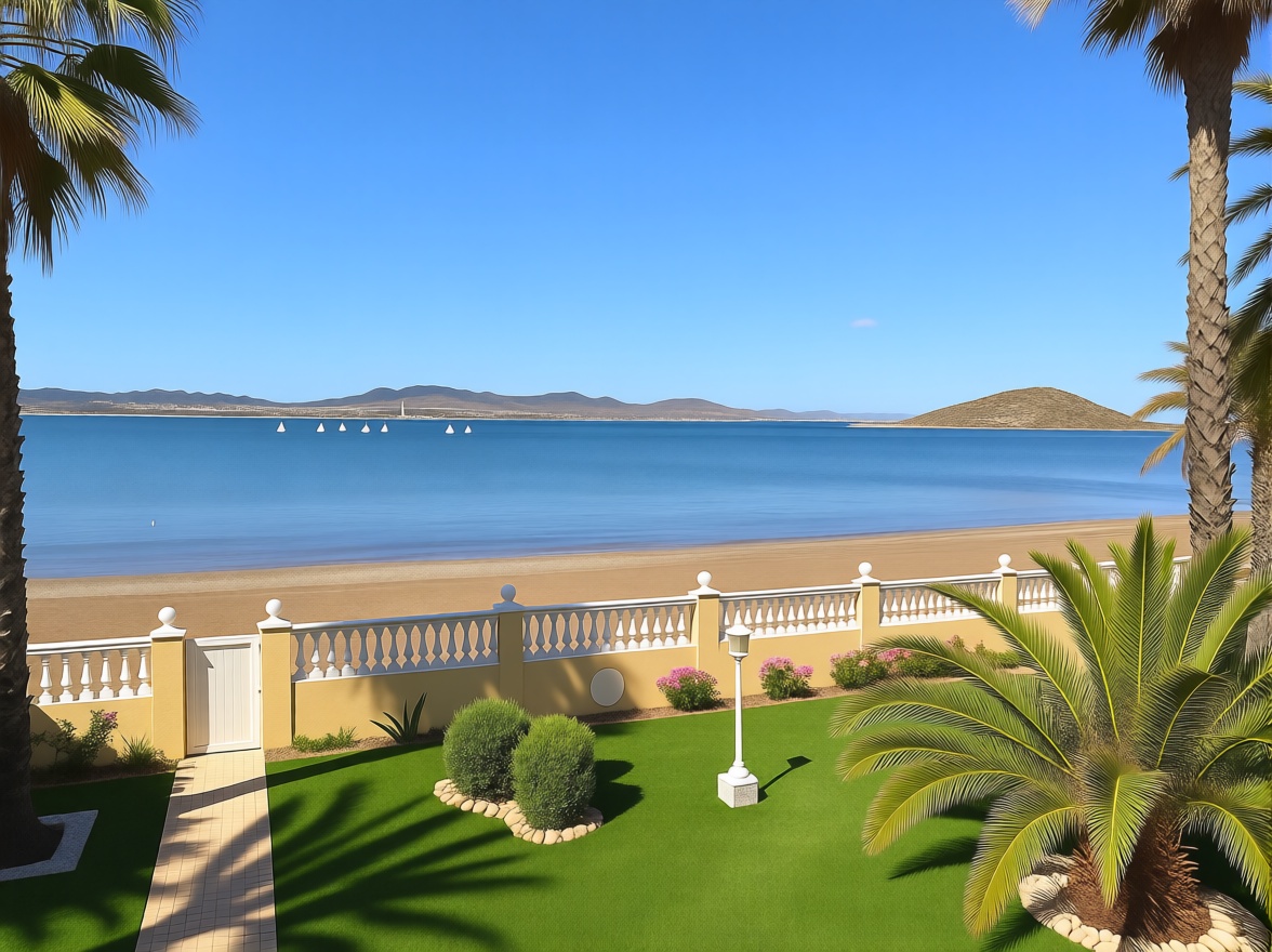 Chalet with direct beach access in La Manga del Mar Menor — Sea view