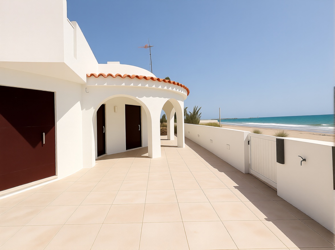 Chalet avec accès direct à la plage à La Manga del Mar Menor — Terrasse mer