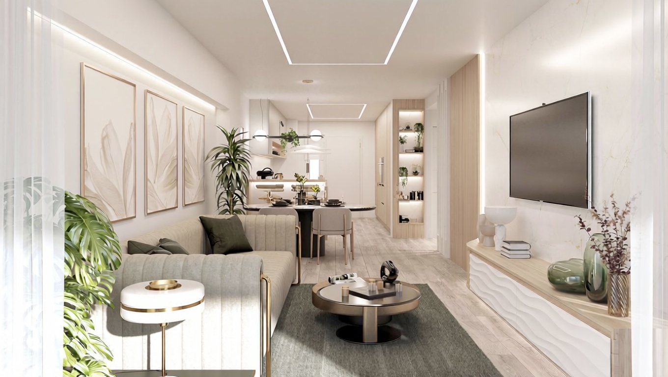 Appartement en attique en première ligne de mer à La Manga del Mar Menor — Séjour