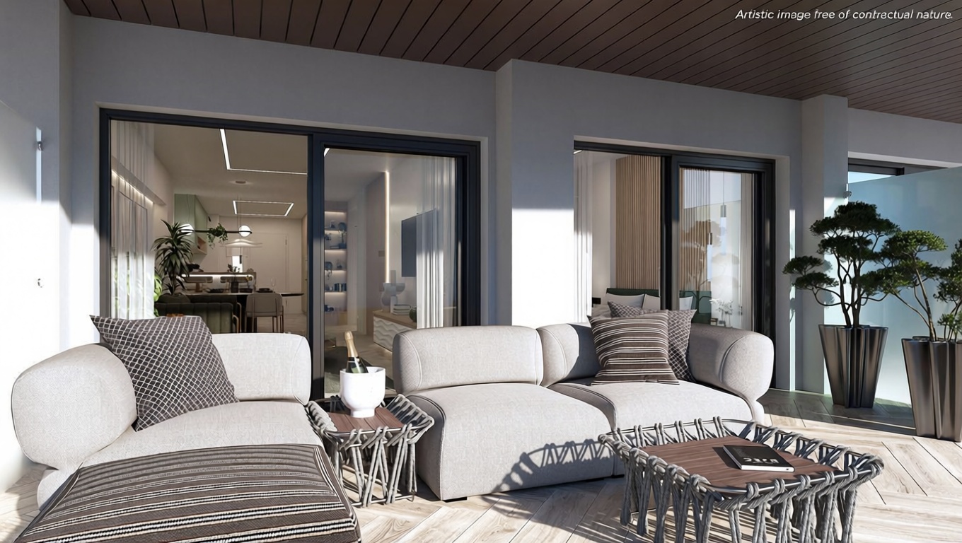 Appartement en attique en première ligne de mer à La Manga del Mar Menor — Terrasse mer