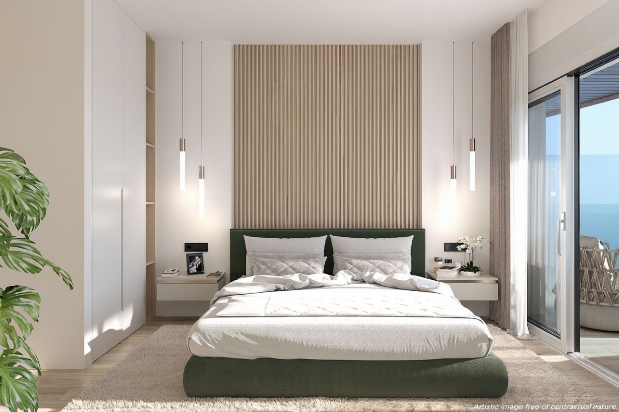 Appartement en attique en première ligne de mer à La Manga del Mar Menor — Chambre