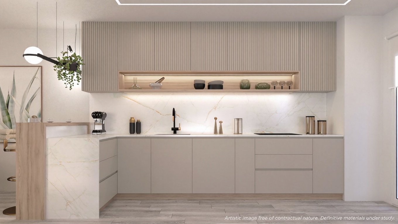 Appartement en attique en première ligne de mer à La Manga del Mar Menor — Cuisine