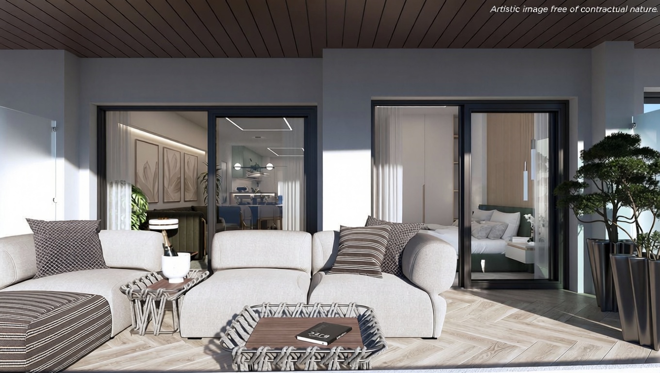 Appartement en attique en première ligne de mer à La Manga del Mar Menor — Terrasse mer