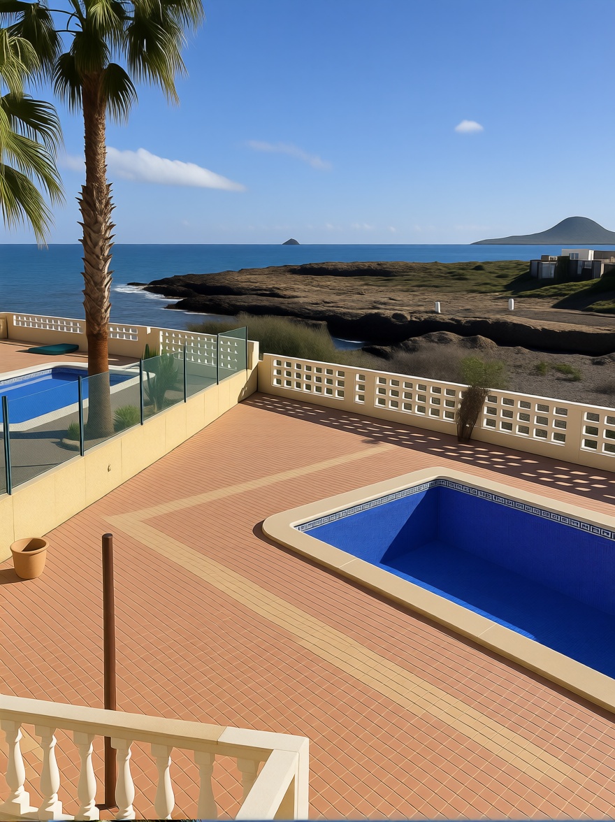 Chalet with direct beach access in La Manga del Mar Menor — Sea view