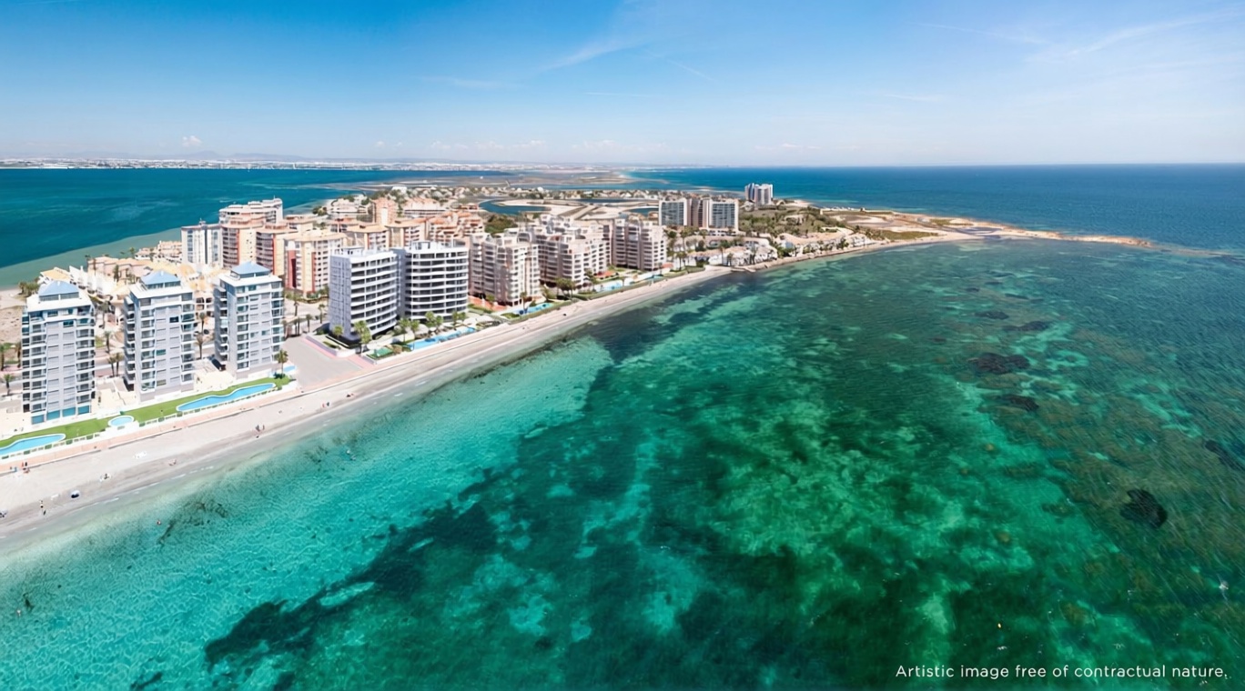 Beachfront flat in La Manga del Mar Menor — Aerial