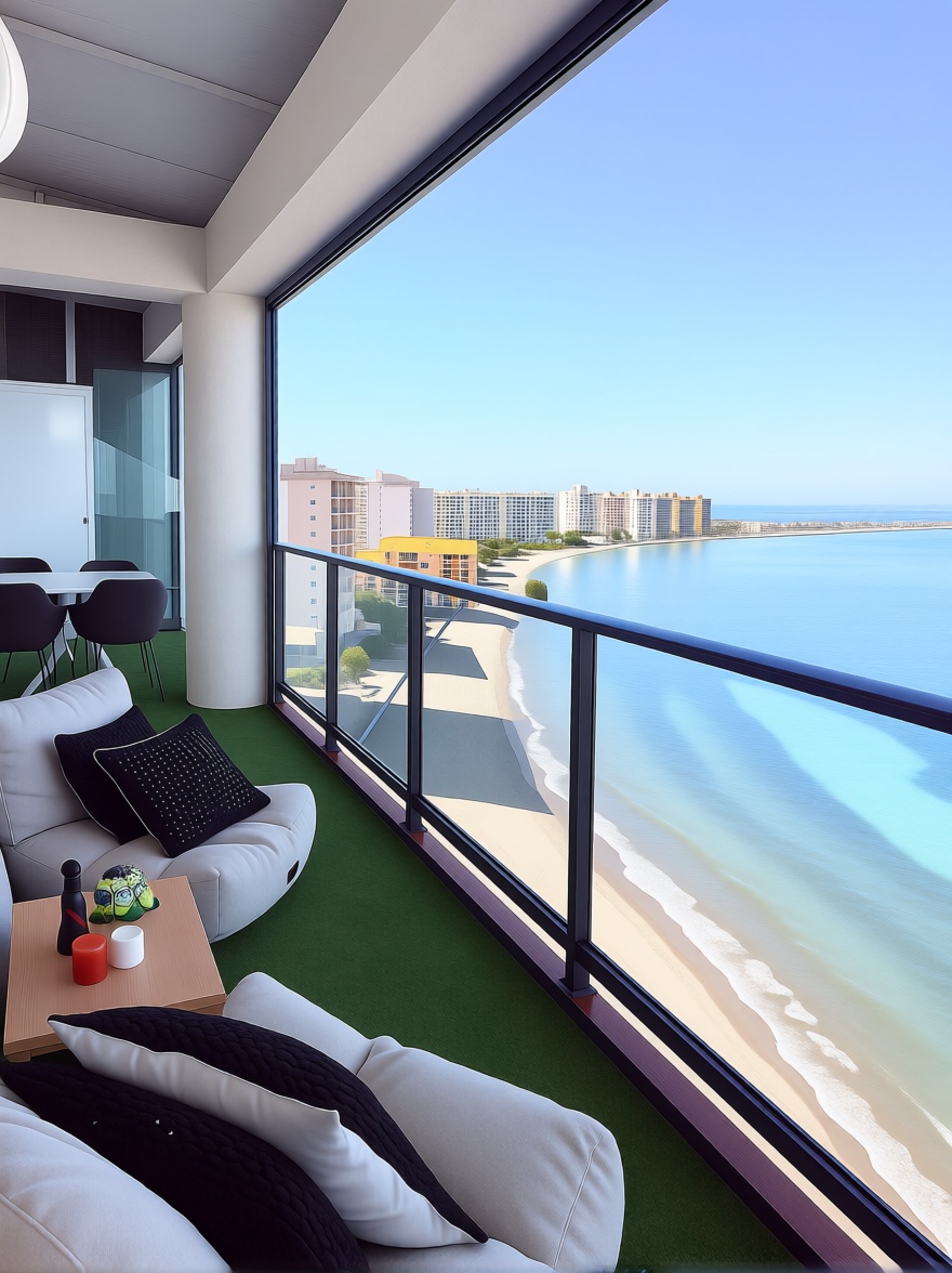 Ático en primera línea de mar en La Manga del Mar Menor — Terraza mar