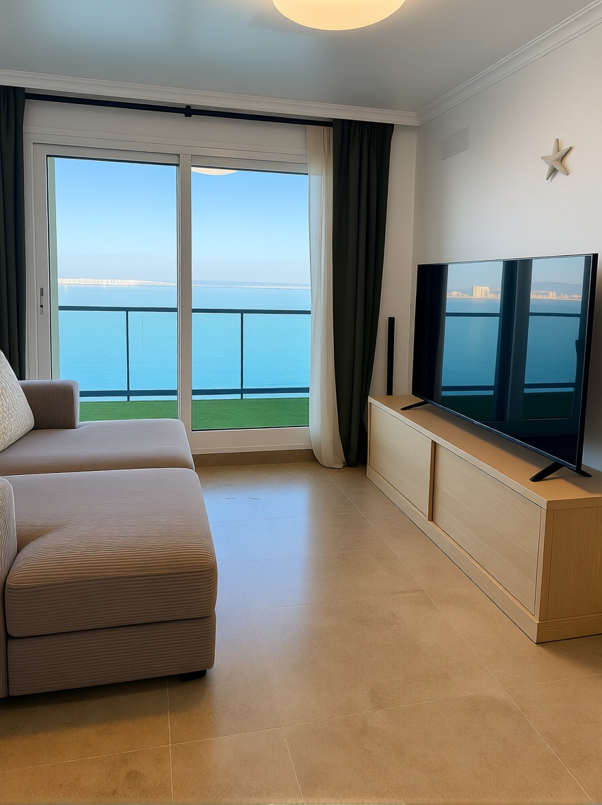 Ático en primera línea de mar en La Manga del Mar Menor — Salón