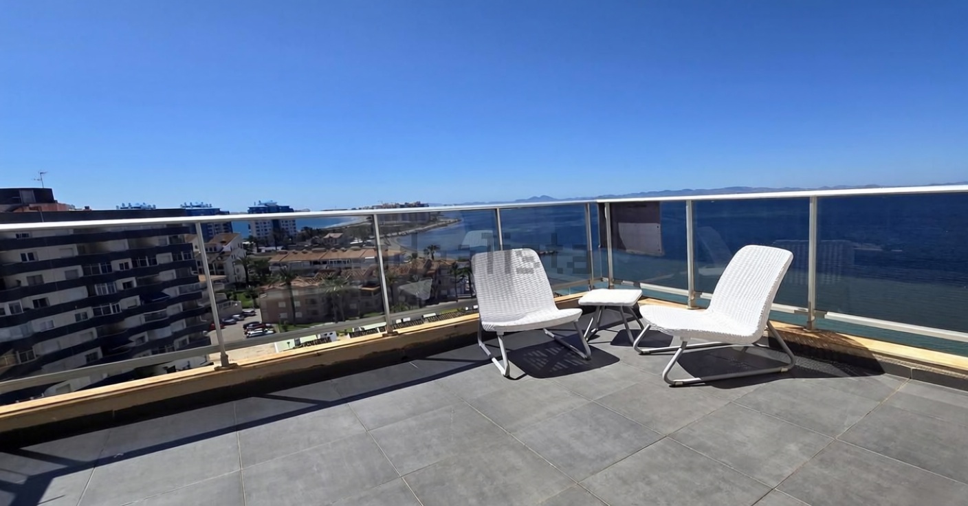 Penthouse in erste Meereslinie in La Manga del Mar Menor — Schlafzimmer