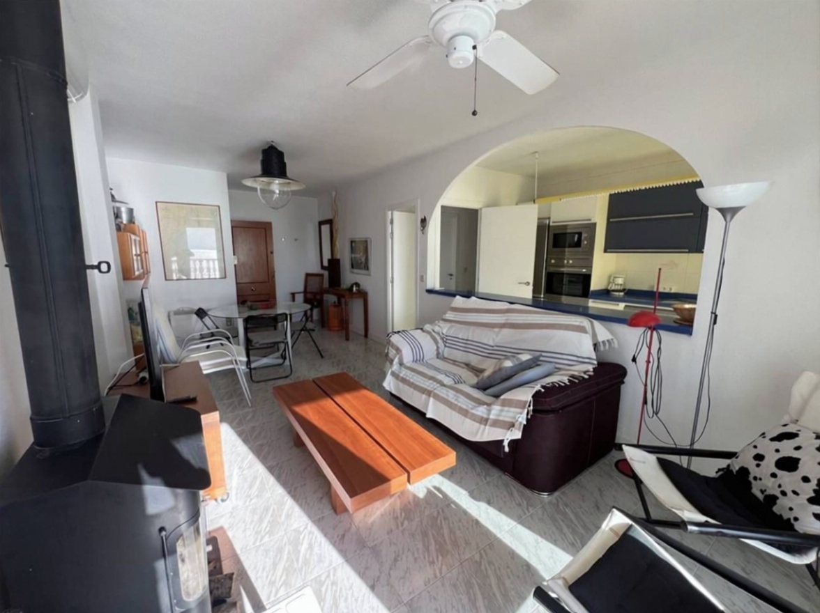 Penthouse in erste Meereslinie in La Manga del Mar Menor — Wohnzimmer