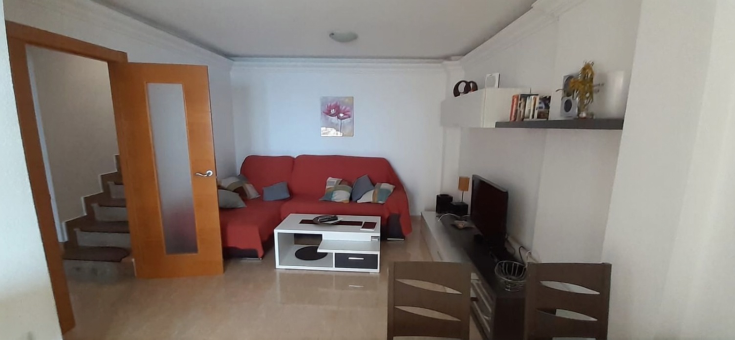 Penthouse in erste Meereslinie in La Manga del Mar Menor — Wohnzimmer