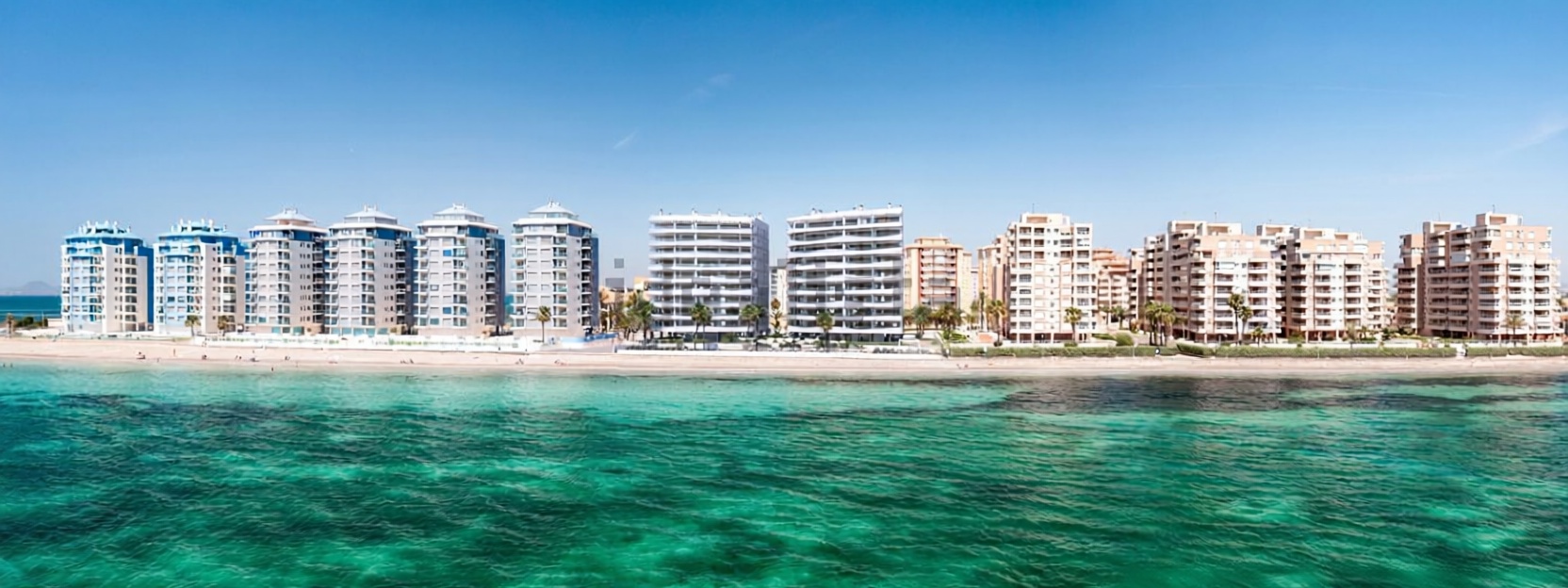 Apartamento em primeira linha de praia em La Manga del Mar Menor — Vista mar
