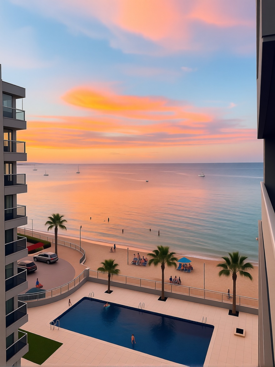Beachfront flat in La Manga del Mar Menor — Sea view