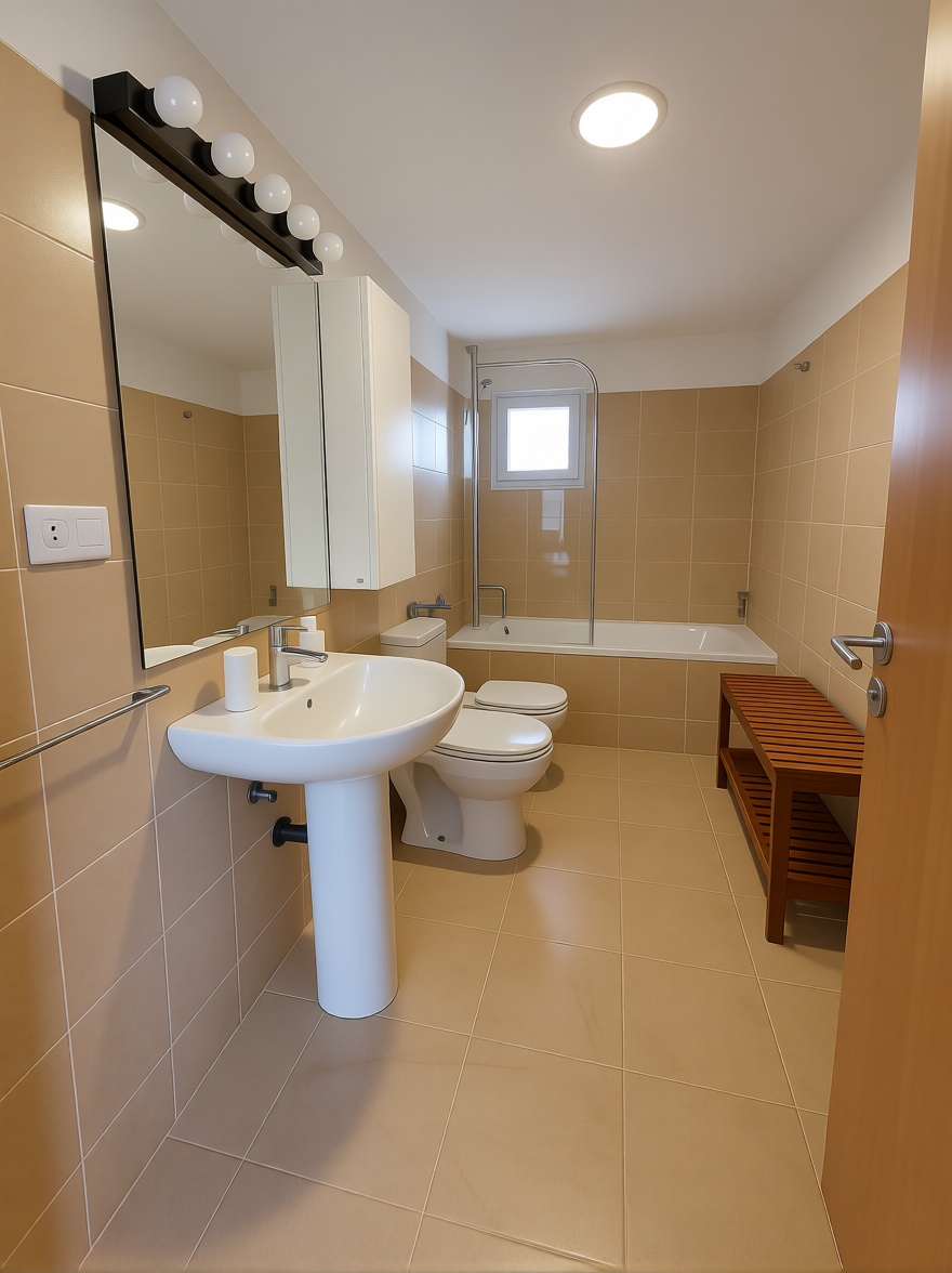 Beachfront flat in La Manga del Mar Menor — Bathroom