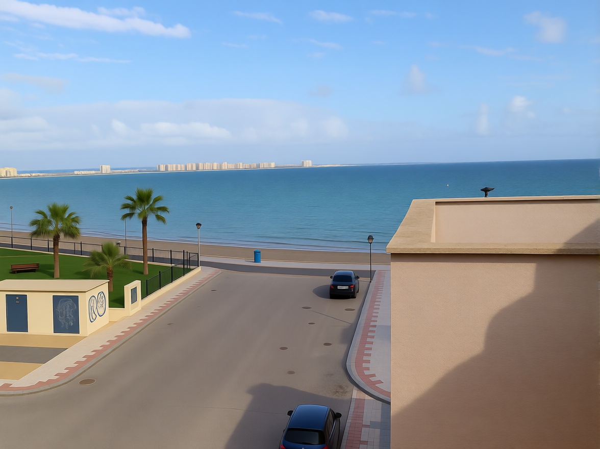 Chalet con acceso directo a playa en La Manga del Mar Menor — Vista mar