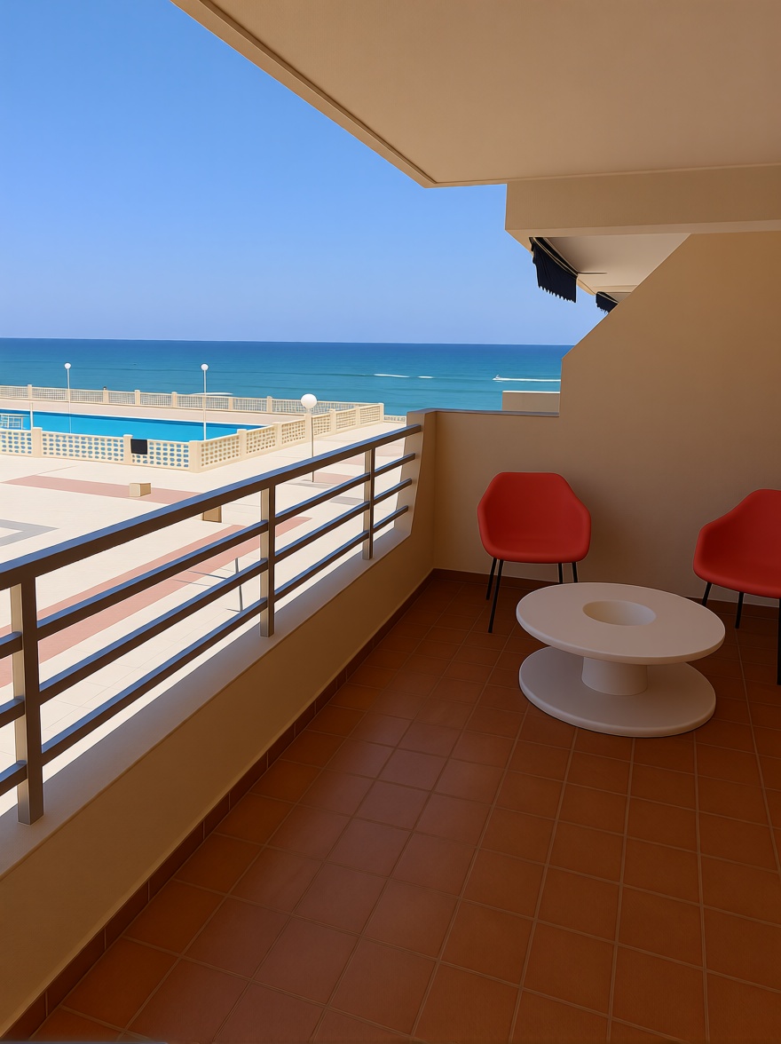 Appartement en première ligne de plage à La Manga del Mar Menor — Terrasse mer
