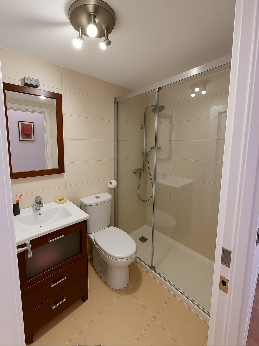 Beachfront flat in La Manga del Mar Menor — Bathroom