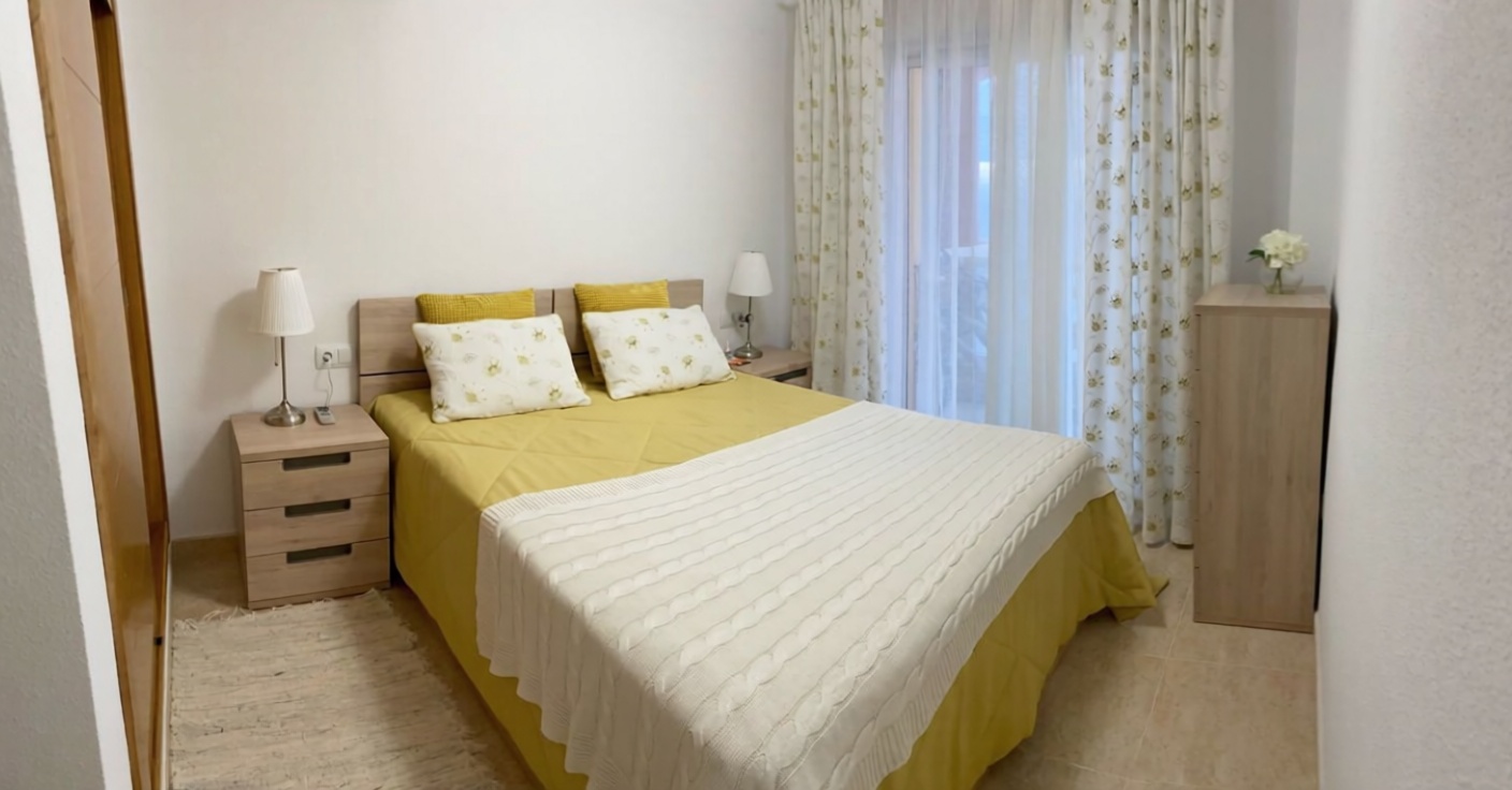 Beachfront flat in La Manga del Mar Menor — Bedroom