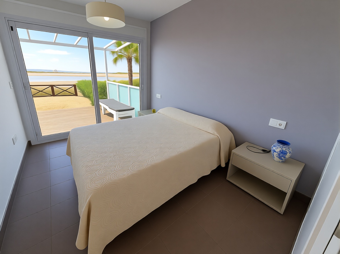 Квартира первая линия пляжа в La Manga del Mar Menor — Спальня