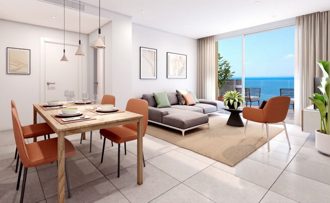 Beachfront flat in La Manga del Mar Menor — Living room