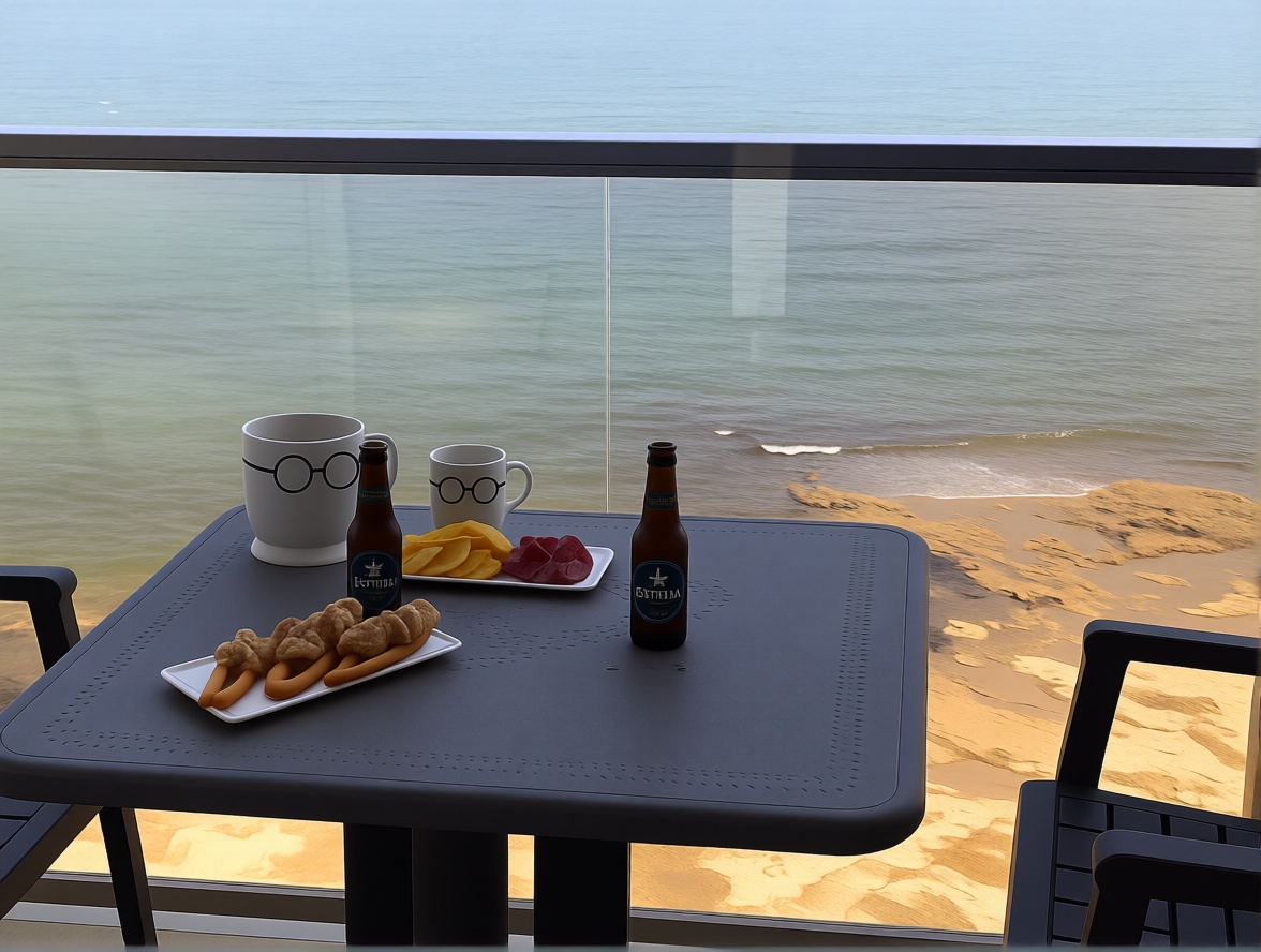 Beachfront flat in La Manga del Mar Menor — Sea terrace