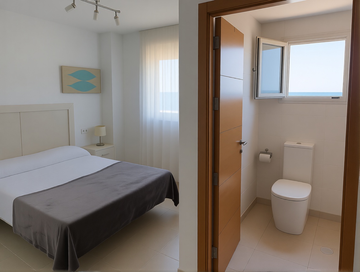 Beachfront flat in La Manga del Mar Menor — Bedroom