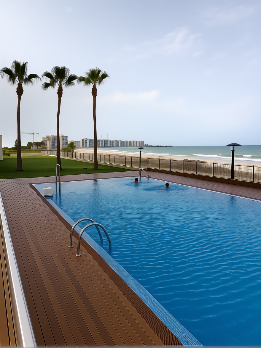 Apartamento em primeira linha de praia em La Manga del Mar Menor — Piscina